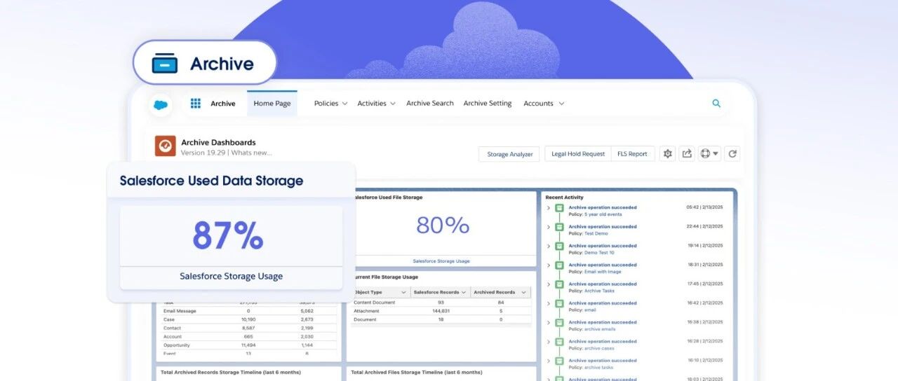 Salesforce Archive 解决 Org 数据膨胀与存储成本的归档方案